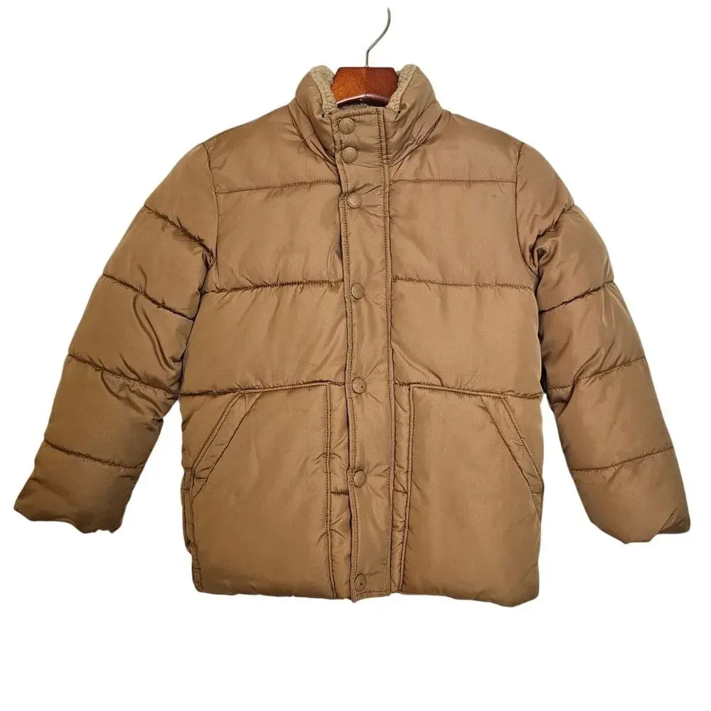 Gap Kids Acorn Tan Cold Control Max Puffer Academia Winter Utility Coat